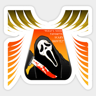 Scream VI  (Scream 6)  ghostface ghost face scary horror movie graphic design by ironpalette Sticker